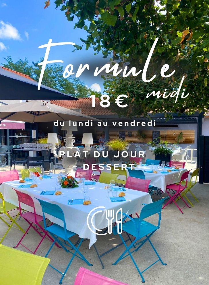 Formule midi 18€ plat du jour + dessert